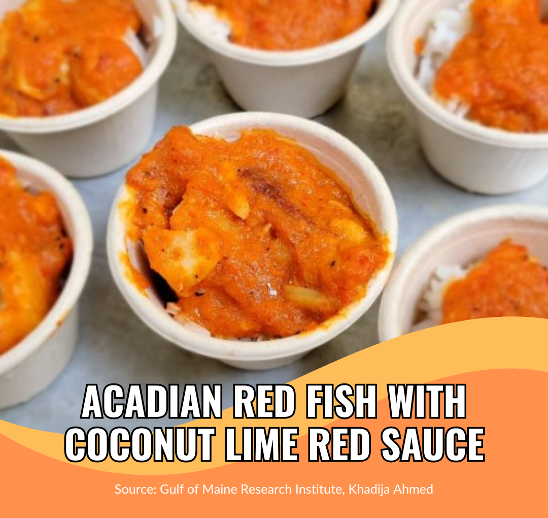 Acadian Red Fish with Coconut Lime Red Sauce - School Food Handler