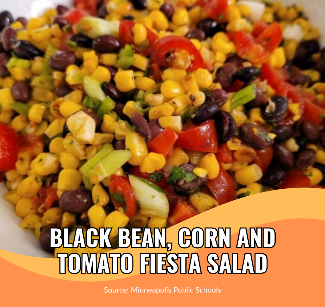 Black Bean, Corn and Tomato Fiesta Salad - School Food Handler