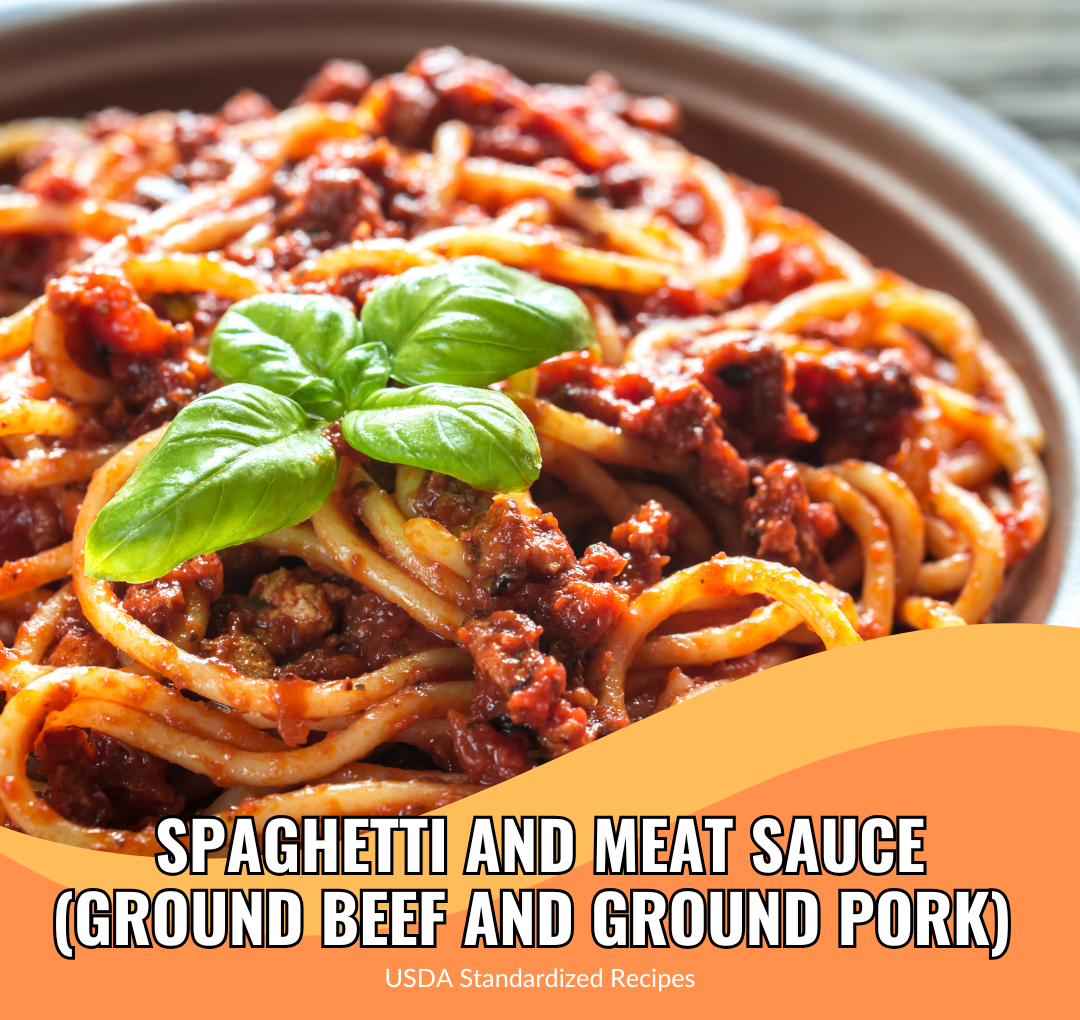 Spaghetti and Meat Sauce (Ground Beef and Ground Pork) - School Food ...